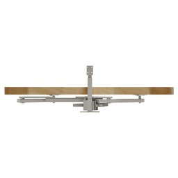 Single-Tier Girasolo Left-Hand Wood Classic Shelves Blind Corner Optimizer with Soft-Close for 18" Corner Cabinet, Light Brown Alt 6 - Image