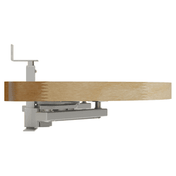 Single-Tier Girasolo Right-Hand Wood Classic Shelves Blind Corner Optimizer with Soft-Close for 18" Corner Cabinet, Light Brown Alt 5 - Image