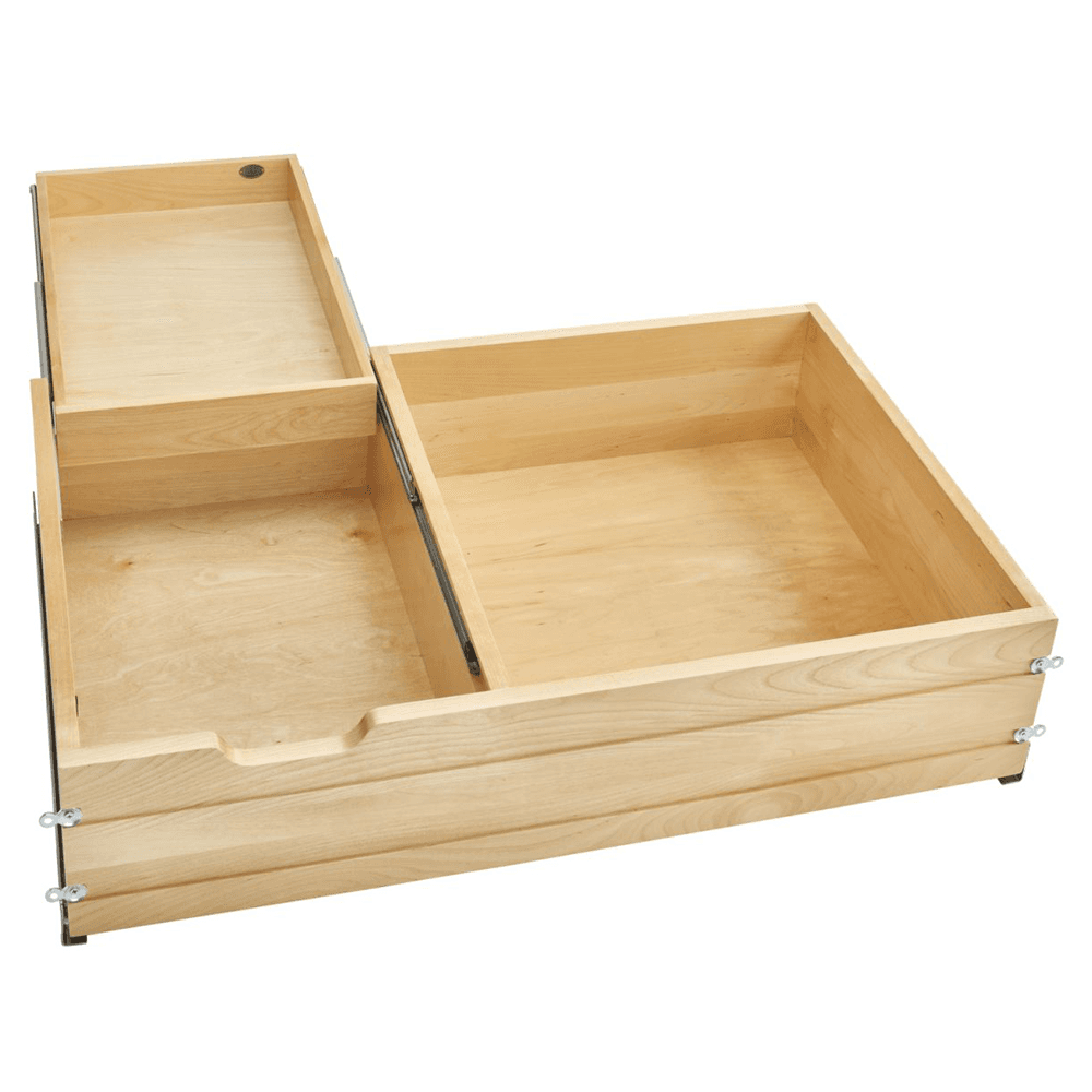 34-1/2" Tiered Deep Drawer with BLUMOTION Soft-closing for Full Access Cabinet, Wood - Main Image