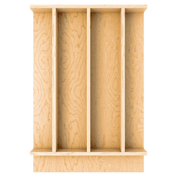13-7/32" 4WUT Right Fit Utility Drawer Insert, Light Brown Main - Image