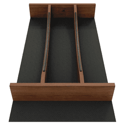 15" 4WUTCC Craftsman Utensil Drawer Insert with Black Accent, Dark Brown Alt 2 - Image