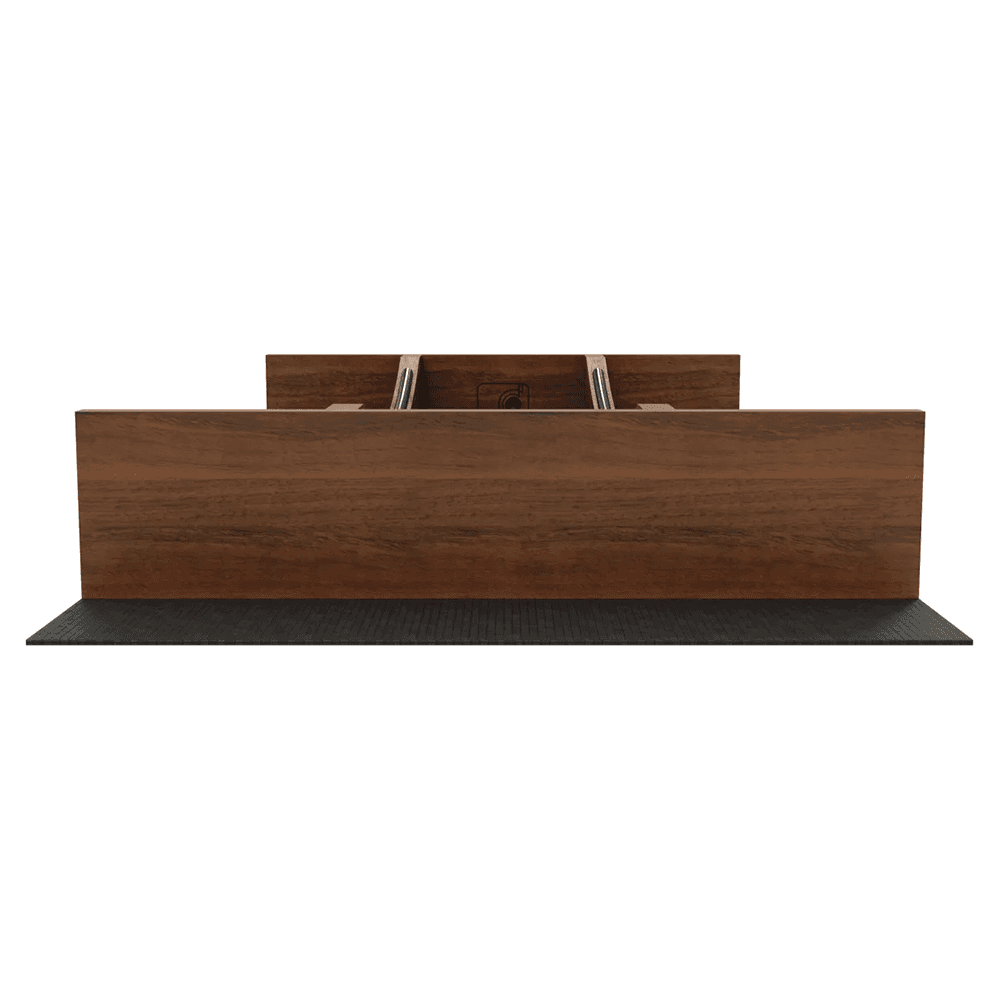 15" 4WUTCC Craftsman Utensil Drawer Insert with Black Accent, Dark Brown Alt 3 - Image