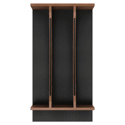 15" 4WUTCC Craftsman Utensil Drawer Insert with Black Accent, Dark Brown Alt 4 - Image