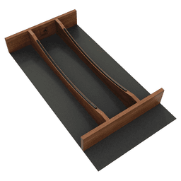 15" 4WUTCC Craftsman Utensil Drawer Insert with Black Accent, Dark Brown Main - Image