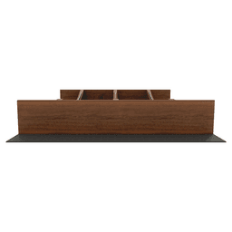 18" 4WUTCC Craftsman Utensil Drawer Insert with Black Accent, Dark Brown Alt 2 - Image