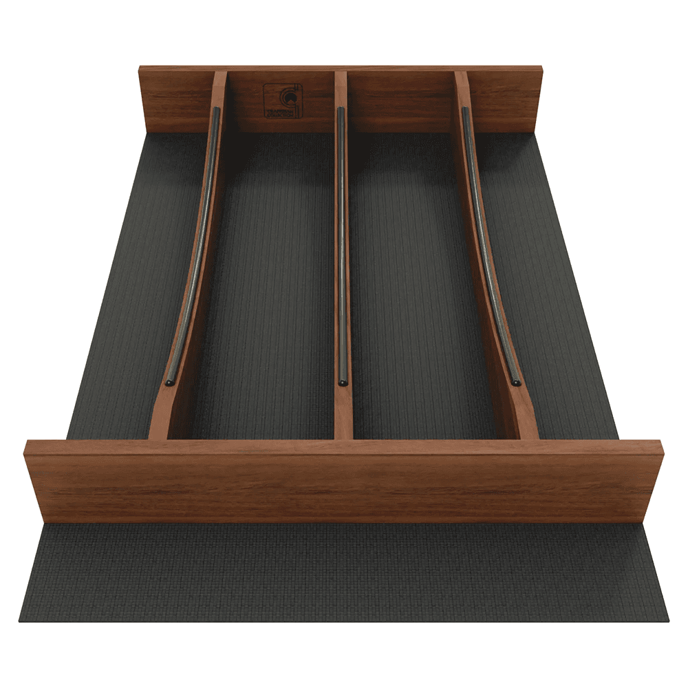 18" 4WUTCC Craftsman Utensil Drawer Insert with Black Accent, Dark Brown Alt 4 - Image