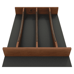 18" 4WUTCC Craftsman Utensil Drawer Insert with Black Accent, Dark Brown Alt 4 - Image