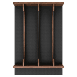 18" 4WUTCC Craftsman Utensil Drawer Insert with Black Accent, Dark Brown Alt 5 - Image