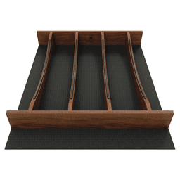 21" 4WUTCC Craftsman Utensil Drawer Insert with Black Accent, Dark Brown Alt 3 - Image