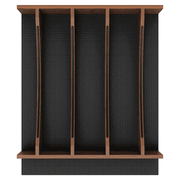 21" 4WUTCC Craftsman Utensil Drawer Insert with Black Accent, Dark Brown Alt 4 - Image