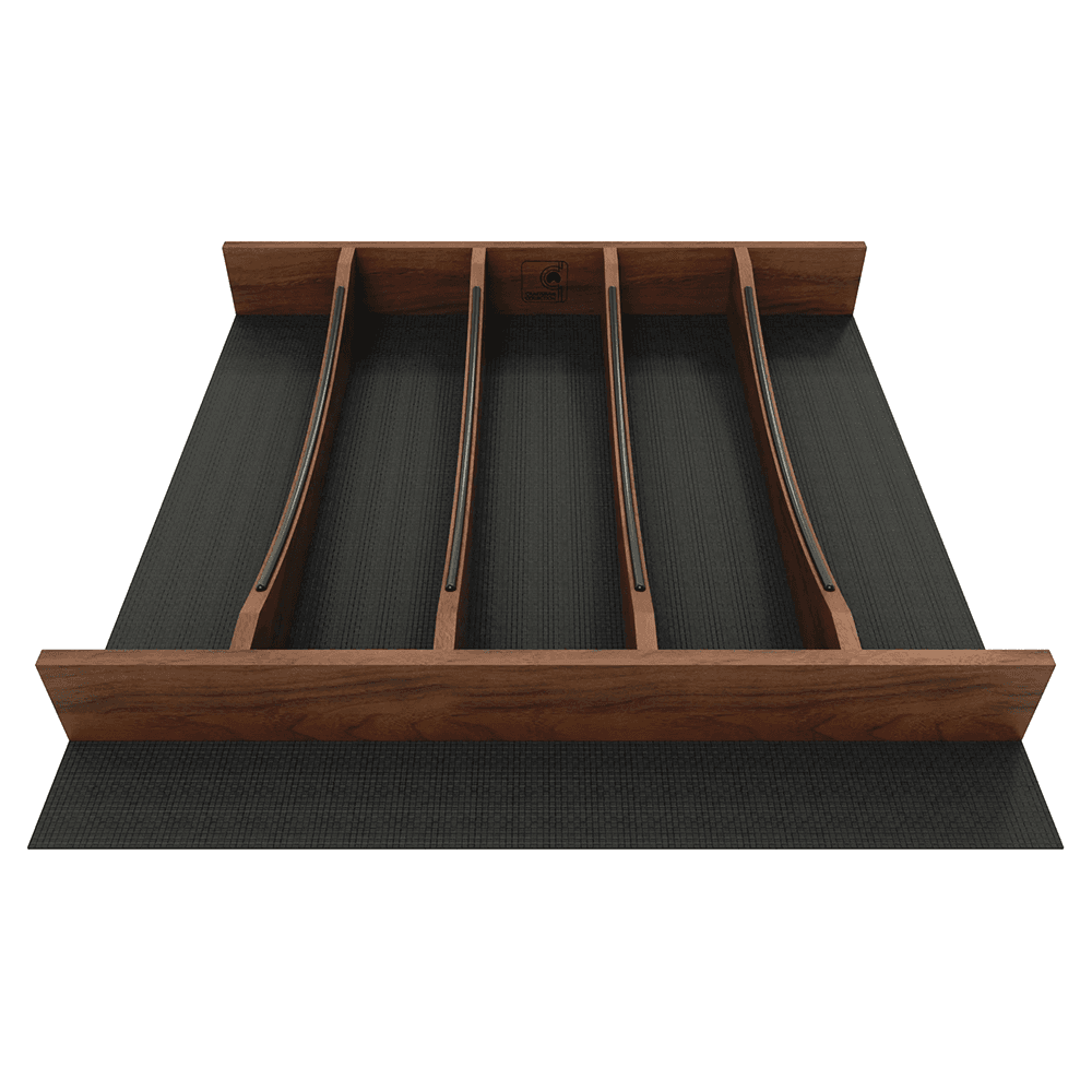 24" 4WUTCC Craftsman Utensil Drawer Insert with Black Accent, Dark Brown Alt 3 - Image