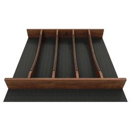 24" 4WUTCC Craftsman Utensil Drawer Insert with Black Accent, Dark Brown Alt 3 - Image