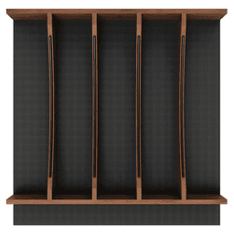 24" 4WUTCC Craftsman Utensil Drawer Insert with Black Accent, Dark Brown Alt 5 - Image