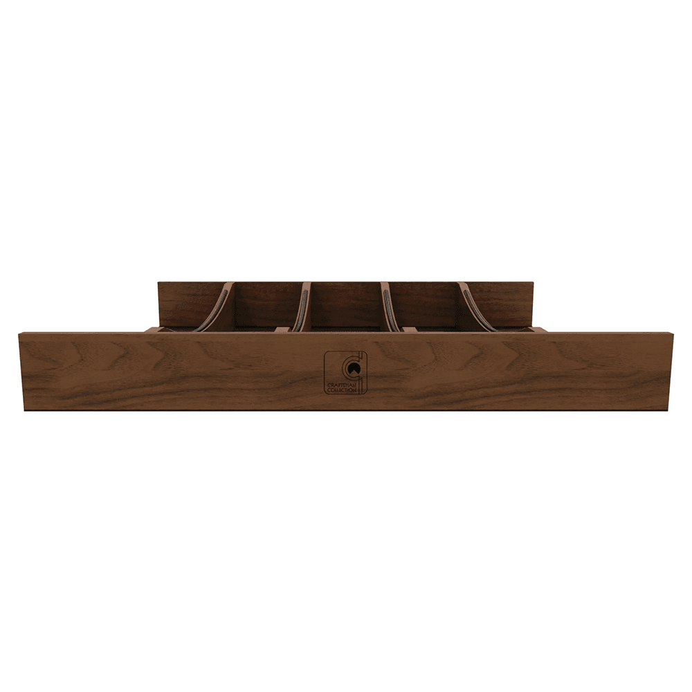 24" 4WUTCC Craftsman Utensil Drawer Insert with Black Accent, Dark Brown Alt 6 - Image