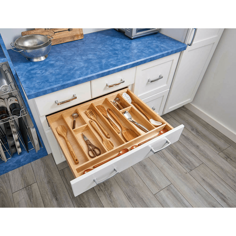 33-1/8" Utensil/Cutlery Tray Insert, Clear Polyurethane - Alt Image 2