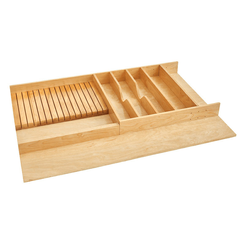 33-1/8" Combination Utensil/Knife Tray Insert, Clear Polyurethane - Main Image