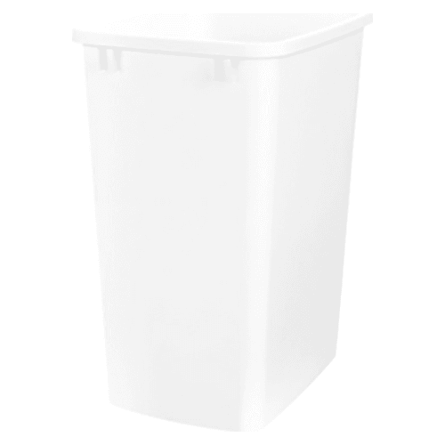 Double 35 QT Replacement Waste Container with Lid, White - Main Image
