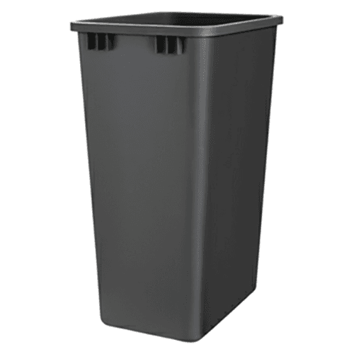 Double 35 QT Replacement Waste Container with Lid, Black - Main Image