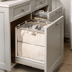 Rev-A-Shelf Single Wire Hamper with Canvas Bag, 14-9/16" Wide, White Finish - Image 3