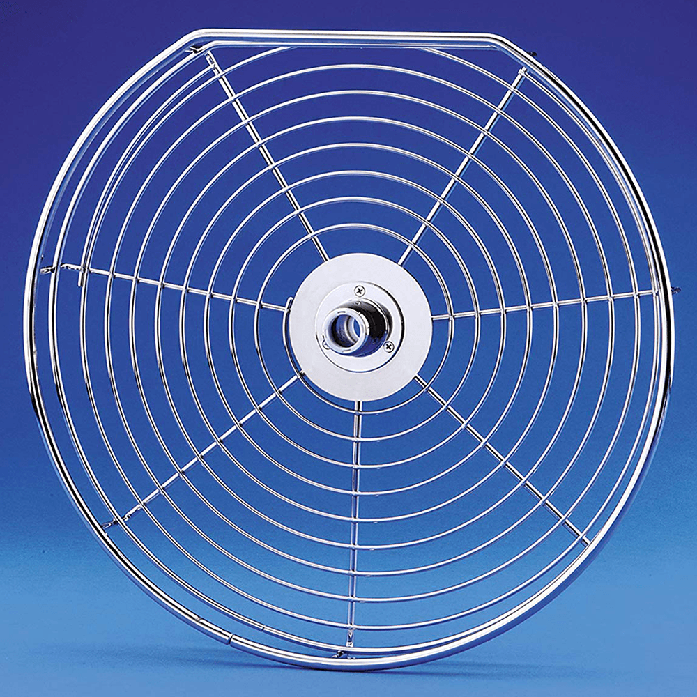 32" D-Shape 2 Tray Wire Lazy Susan, Chrome - Alt Image 1