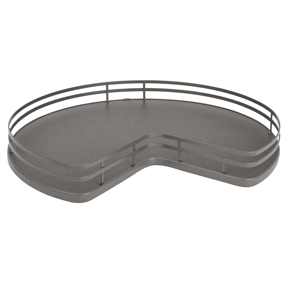 32" Kidney 1 Tray Lazy Susan with Steel Bearing, Orion Gray - Main Image
