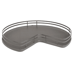 32" Kidney 1 Tray Lazy Susan with Steel Bearing, Orion Gray - Main Image