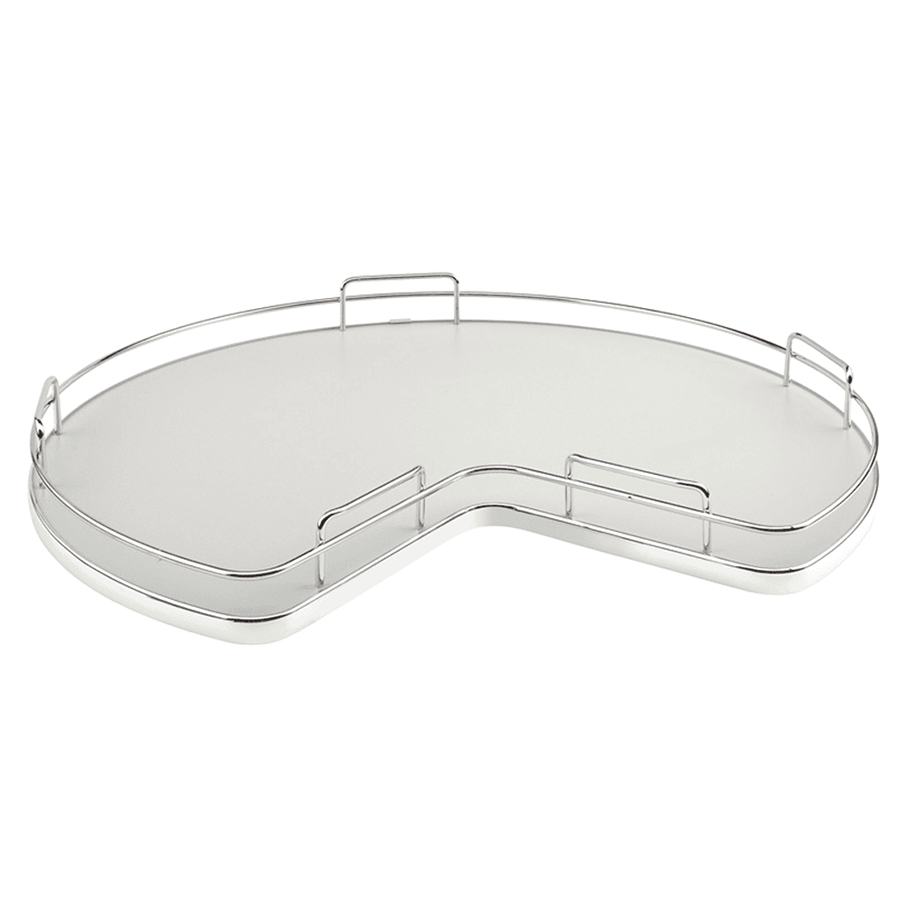 32" Kidney 1 Tray Lazy Susan with Steel Bearing, Gray - Main Image