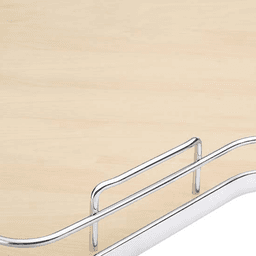 32" Kidney 1 Tray Lazy Susan with Steel Bearing, Natural Maple - Alt Image 1