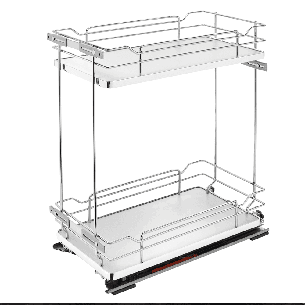 11-3/4" 2-Shelf Pullout Organizer with Soft-Closing, Gray - Main Image