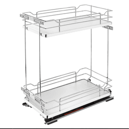 11-3/4" 2-Shelf Pullout Organizer with Soft-Closing, Gray - Main Image