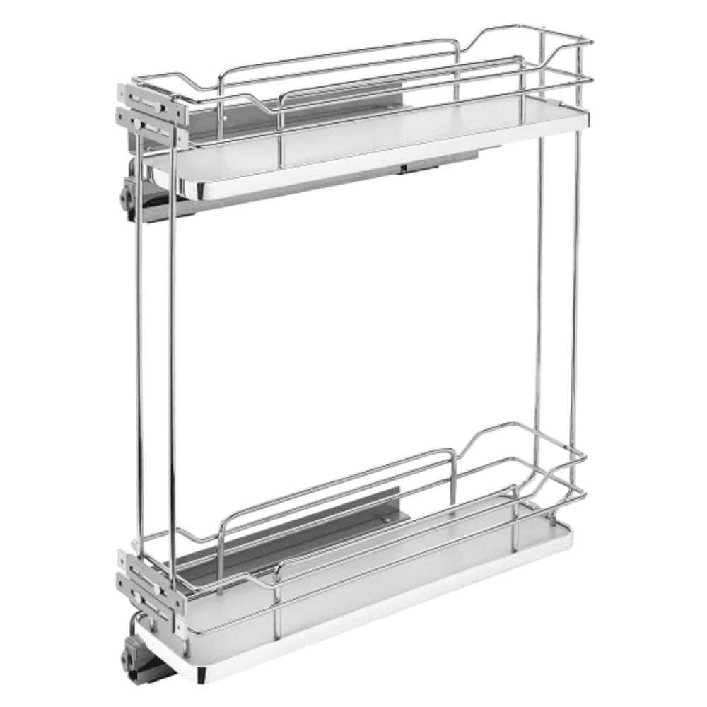 5" 2-Shelf Pullout Organizer with Soft-Closing, Gray - Main Image
