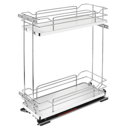 10-1/4" 2-Shelf Pullout Organizer with Soft-Closing, Gray - Main Image