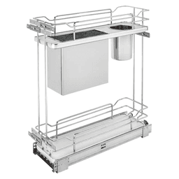 7-1/2" 2-Shelf Pullout Organizer with Soft-Closing, Gray, 24" Height - Main Image