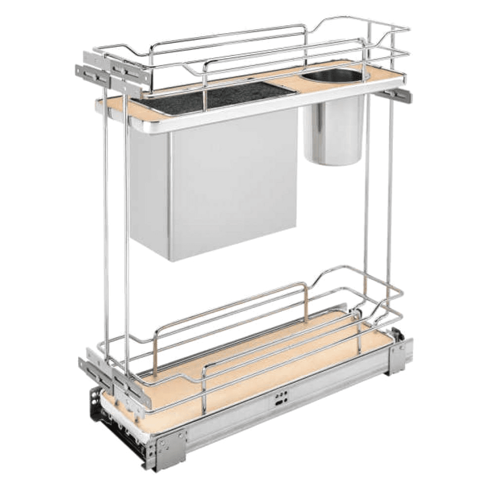 7-1/2" 2-Shelf Pullout Organizer with Soft-Closing, Maple, 24" Height - Main Image