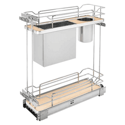 7-1/2" 2-Shelf Pullout Organizer with Soft-Closing, Maple, 24" Height - Main Image