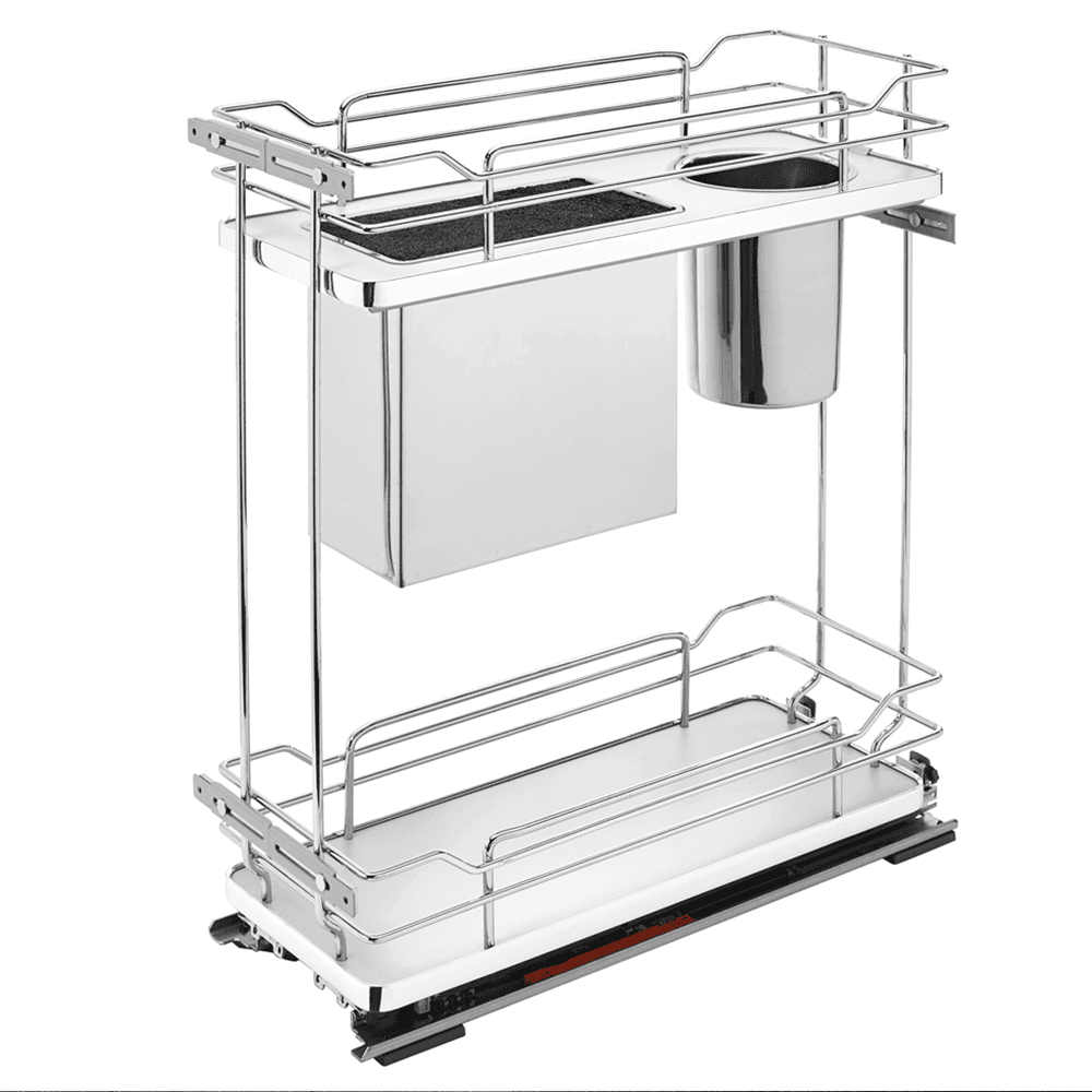 8-3/4" 2-Shelf Pullout Organizer with Soft-Closing, Gray, 24" Height - Main Image