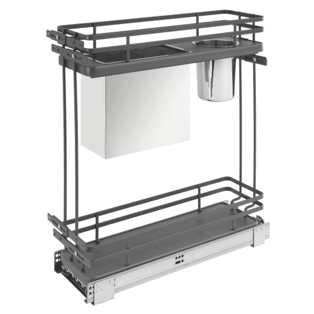 7-1/2" Pullout Organizer with BLUMOTION Soft-Closing, Orion Gray - Main Image