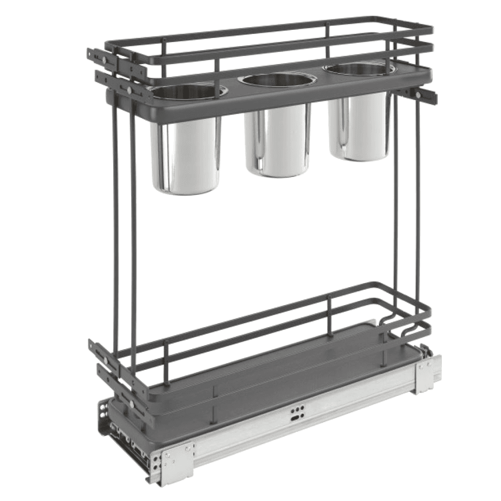 7-1/2" Pullout Organizer with Soft-Closing, Orion Gray - Main Image