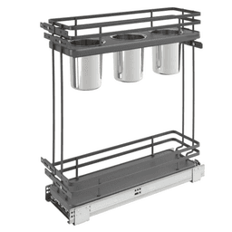 7-1/2" Pullout Organizer with Soft-Closing, Orion Gray - Main Image