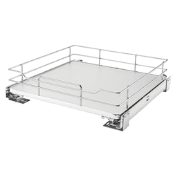 20-11/16" 2-Tier Solid Bottom Pullout Basket with BLUMOTION Soft-Closing, Gray - Main Image