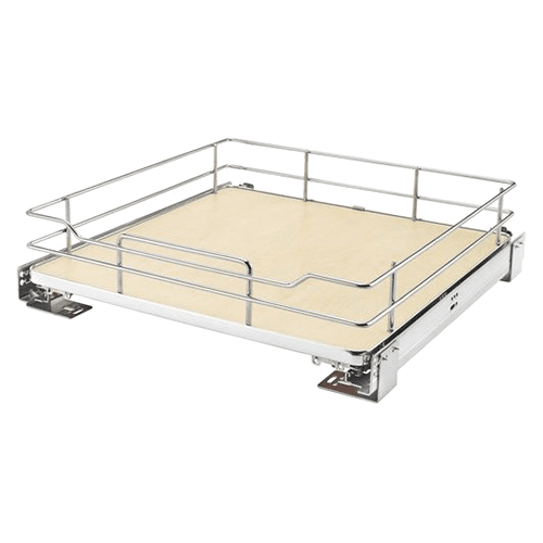 20-11/16" 2-Tier Solid Bottom Pullout Basket with BLUMOTION Soft-Closing, Maple - Main Image