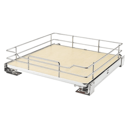 20-11/16" 2-Tier Solid Bottom Pullout Basket with BLUMOTION Soft-Closing, Maple - Main Image