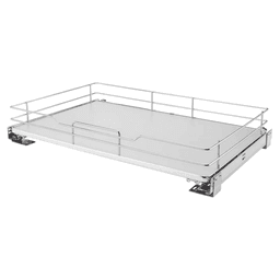32-11/16" 2-Tier Solid Bottom Pullout Basket with BLUMOTION Soft-Closing, Gray - Main Image