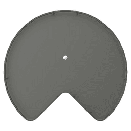 28" Kidney Lazy Susan with Swivel Bearing for Corner Base Cabinet, Almond Alt 3 - Image