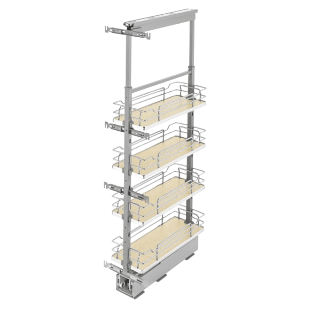 9-9/16" x 43-3/8" 6-Shelf Pullout Pantry with Soft-Closing, Maple - Main Image