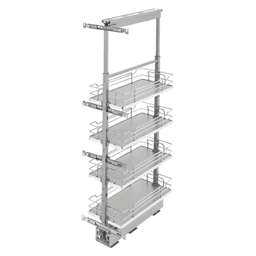 10-1/4" x 43-3/8" 6-Shelf Pullout Pantry with Soft-Closing, Gray - Main Image