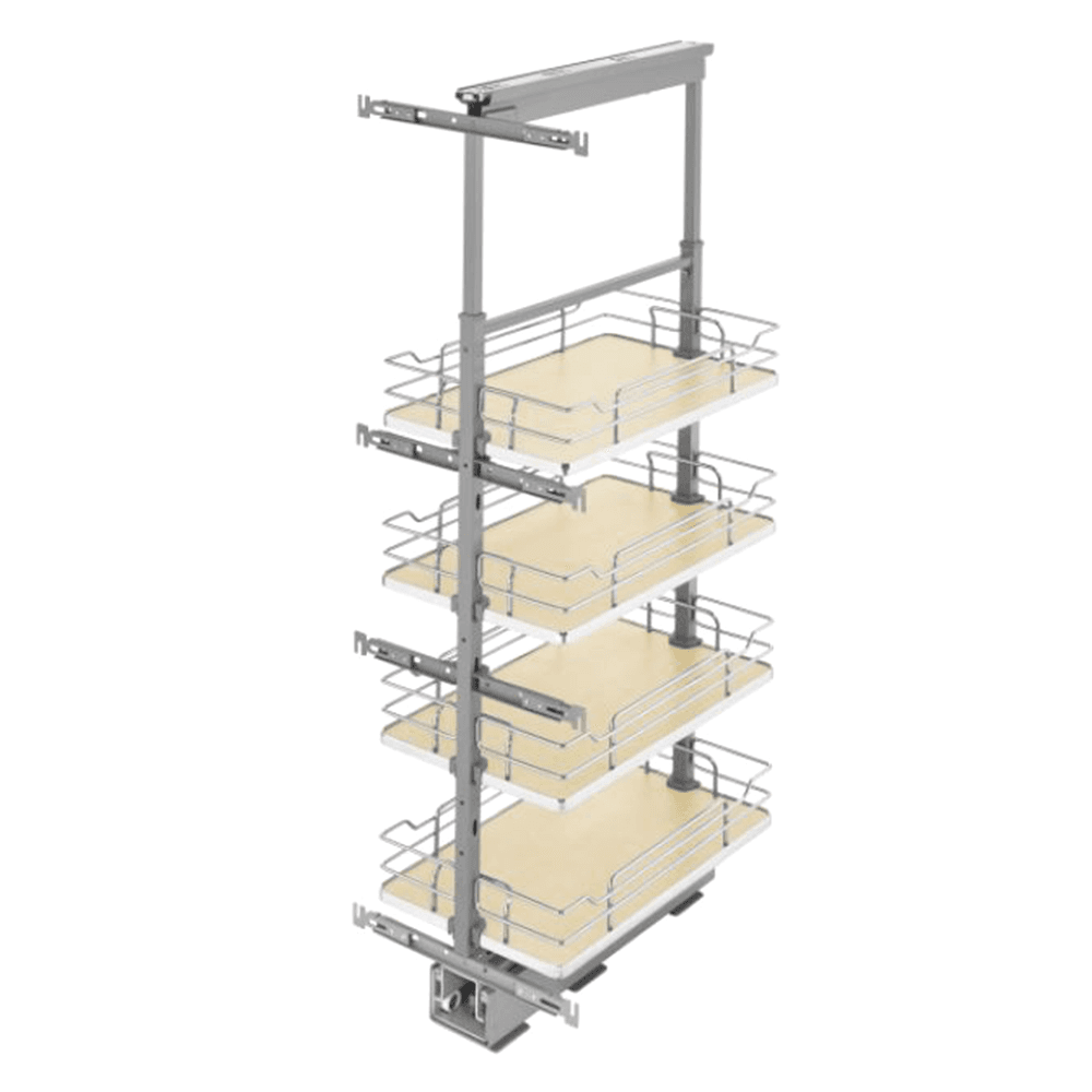 13-1/4" x 43-3/8" 6-Shelf Pullout Pantry with Soft-Closing, Maple - Main Image