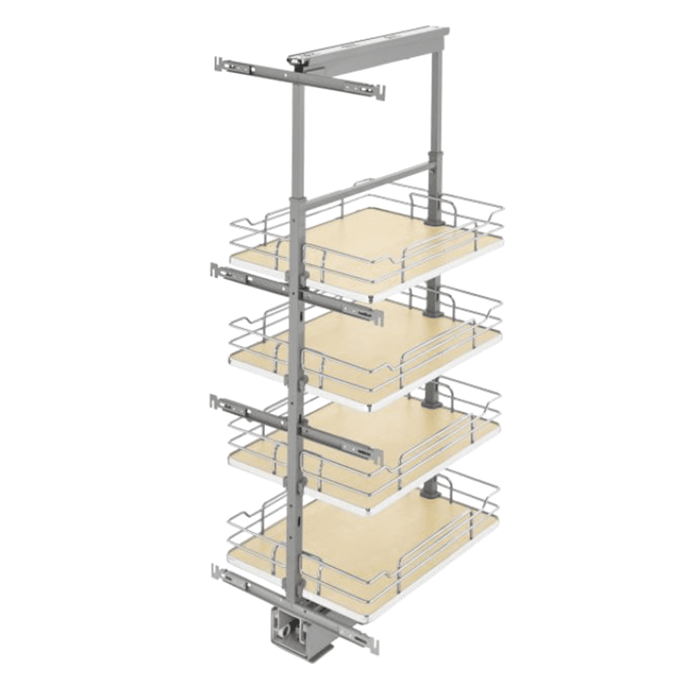 16-1/4" x 43-3/8" 6-Shelf Pullout Pantry with Soft-Closing, Maple - Main Image