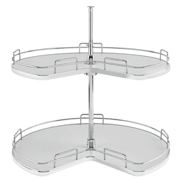 Kidney 2 Tray Lazy Susan for Corner Base Cabinets Main Image