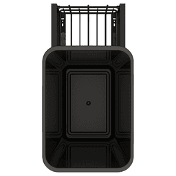 5349 Single 50 QT Aluminum Pullout Waste Container with 1-1/2" Over-Travel Soft-Close Slides, Black Alt 2 - Image